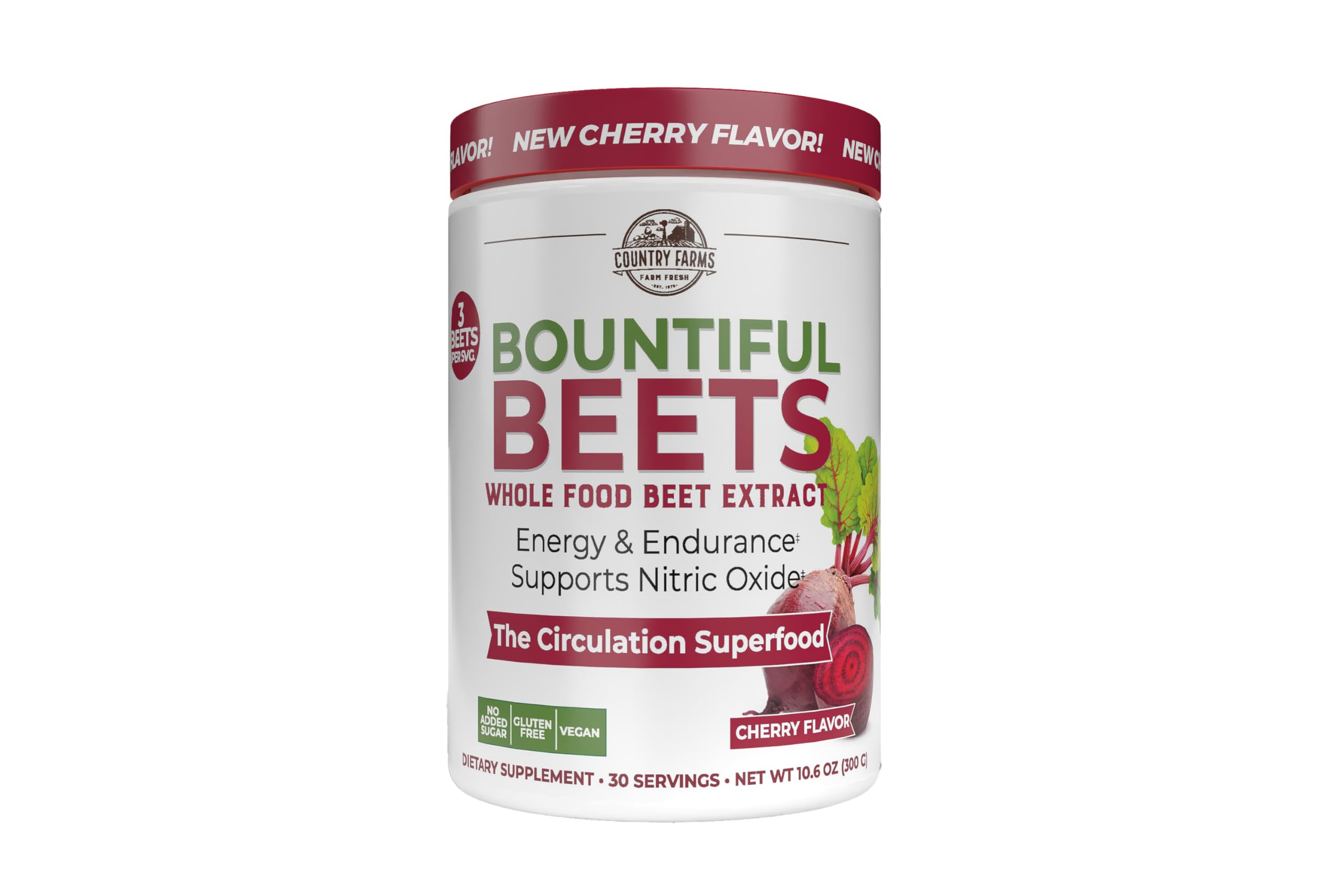 Country Farms Bountiful Beets, Wholefood Beet Extract Superfood, Helps Support Healthy Circulation and Promote Energy Country Farms uk supplements