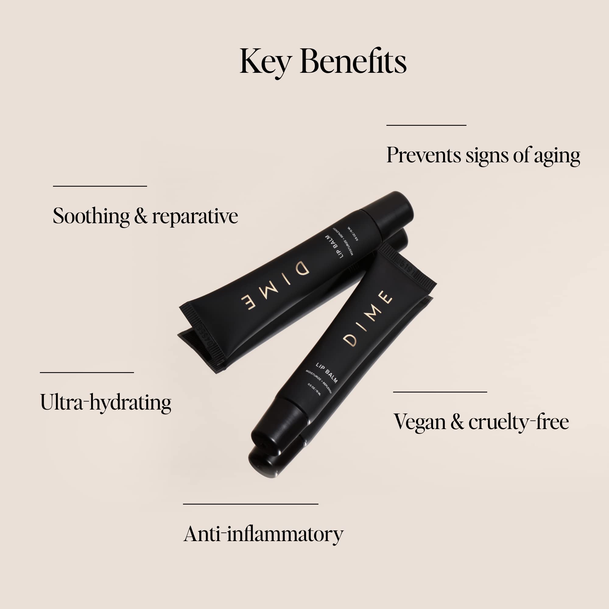 DIME Beauty Lip Balm, Hydrating Lip Balm and Gloss, Vegan & Cruelty-Free, Anti-Aging Lip Care, .5 oz / 15 ml DIME uk supplements