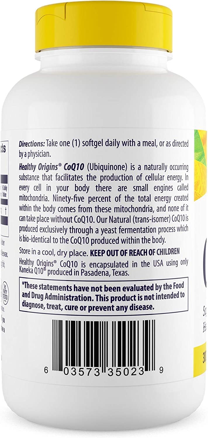 Healthy Origins CoQ10 (Kaneka Q10), 300 mg - Heart Health & Energy Supplement Healthy Origins uk supplements