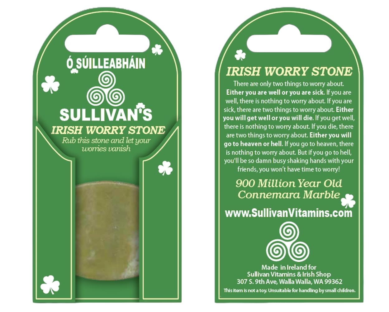 Ó SÚILLEABHÁIN SULLIVAN’S Connemara Marble Worry Stone 100% Irish MADE IN IRELAND Ó SÚILLEABHÁIN SULLIVAN’S uk supplements