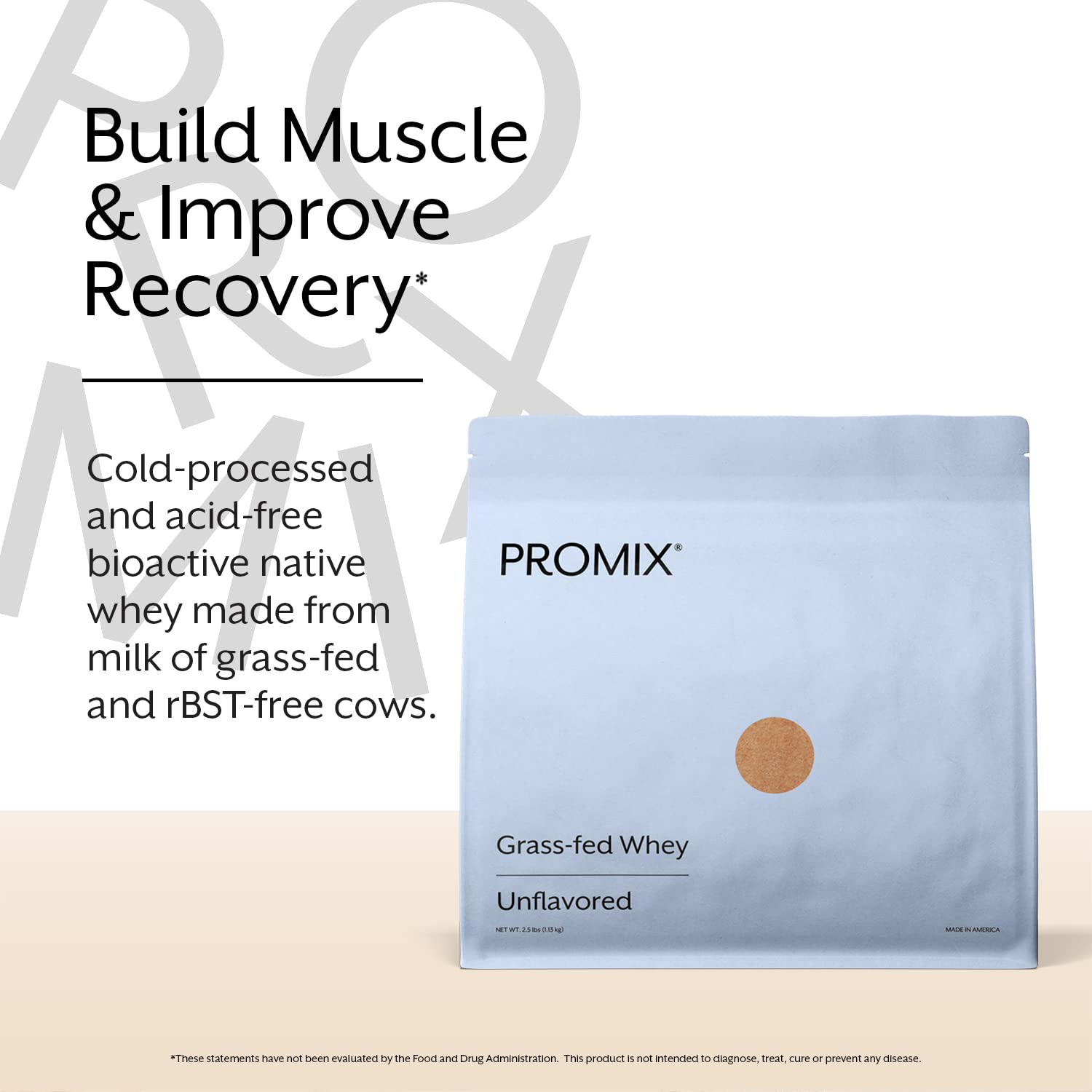 Promix Whey Protein Powder, Unflavored - 5lb Bulk - Grass-Fed & 100% All Natural ProMix Nutrition uk supplements