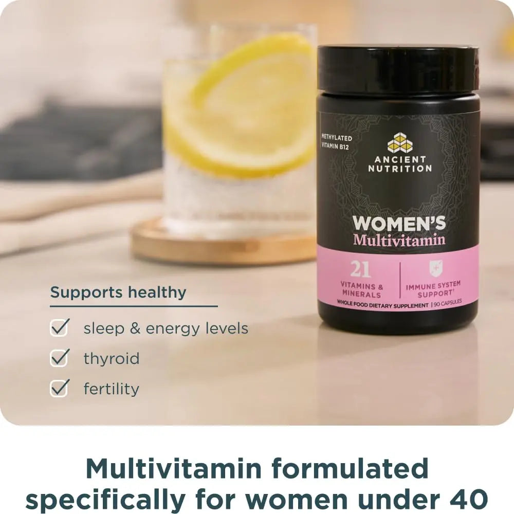 Ancient Nutrition Multivitamin for Women, Multi Women's, Methylated Vitamin D, C, B12, Zinc, Magnesium Ancient Nutrition uk supplements