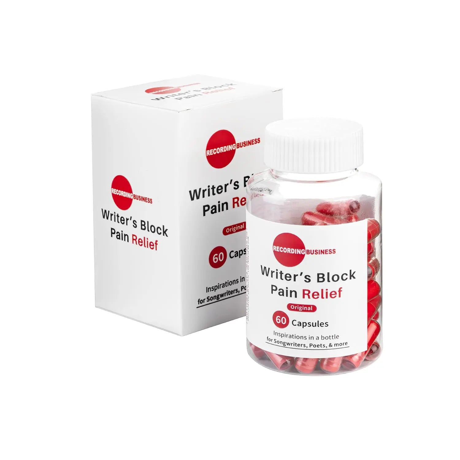 Recording Business Writer's Block Pain Relief (60 Original Songwriting Prompts in Capsules) for Artists/Musicians, Songwriters, & Poets Recording Business uk supplements