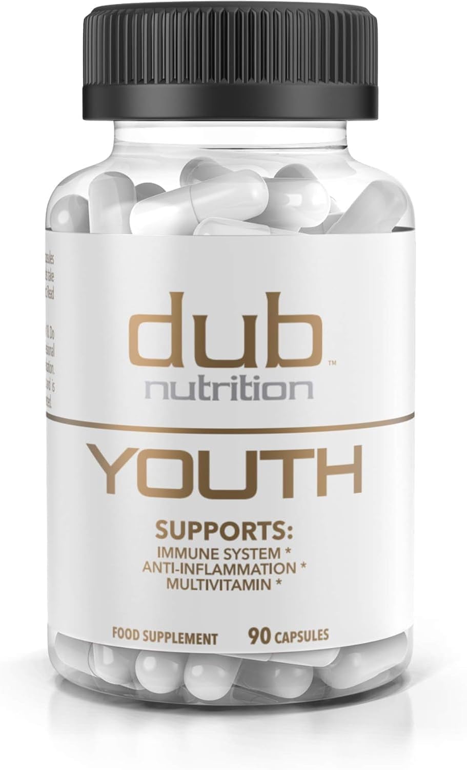 Dub Nutrition Youth - Formula with Acai, Resveratrol, Curcumin, Vitamins A, C, D, E, B12, and CoQ10 - Supports Immunity and Mobility - 90 Capsules Dub Nutrition uk supplements