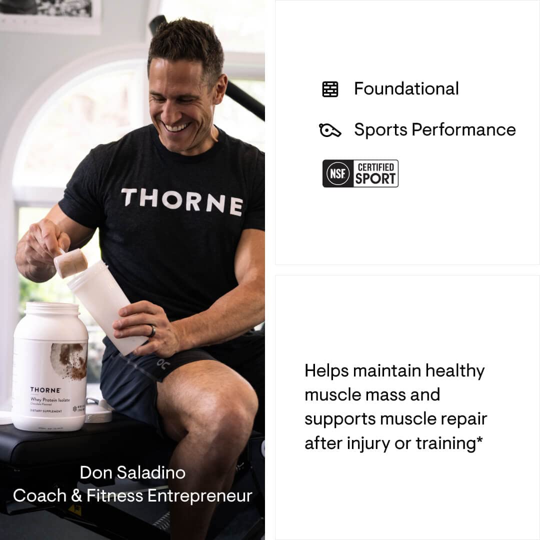 THORNE Whey Protein Isolate - 21 Grams of Easy-to-Digest Whey Protein Powder THORNE uk supplements
