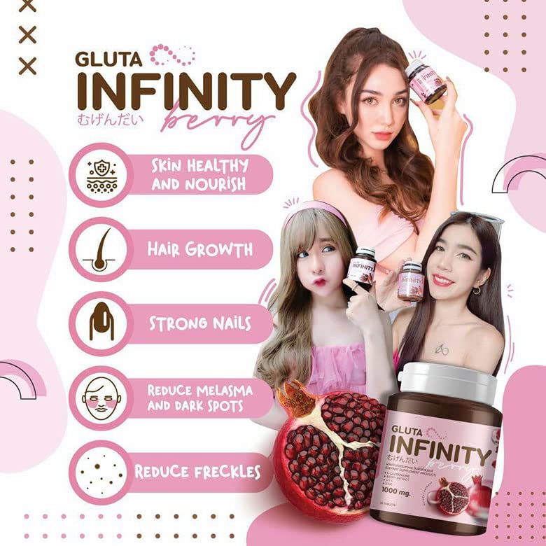 Gluta Infiniy 1000mg L-Glutathione Supplement Tripeptide Fish Collagen L-Glutamine Ascorbic Alizée Spa uk supplements