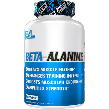 Evlution Nutrition Beta-Alanine Capsules - Enhance Training Intensity - 60 Count Beta Evlution uk supplements