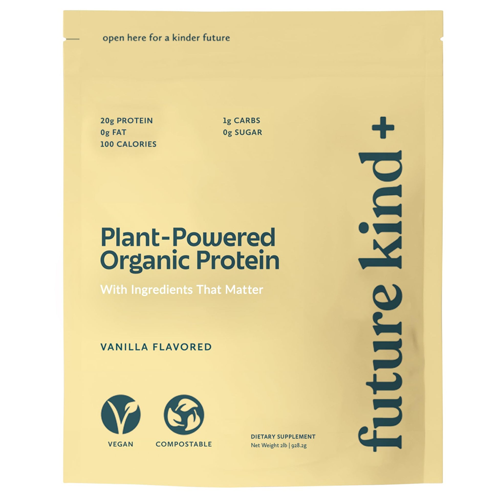 Future Kind Vegan Protein Powder, Vanilla, Pea Plant Protein for Lean Muscle with Iron & Fiber, Whey-Free, Sugar-Free, Soy-Free, Non-Dairy (34 Servings) Future Kind uk supplements