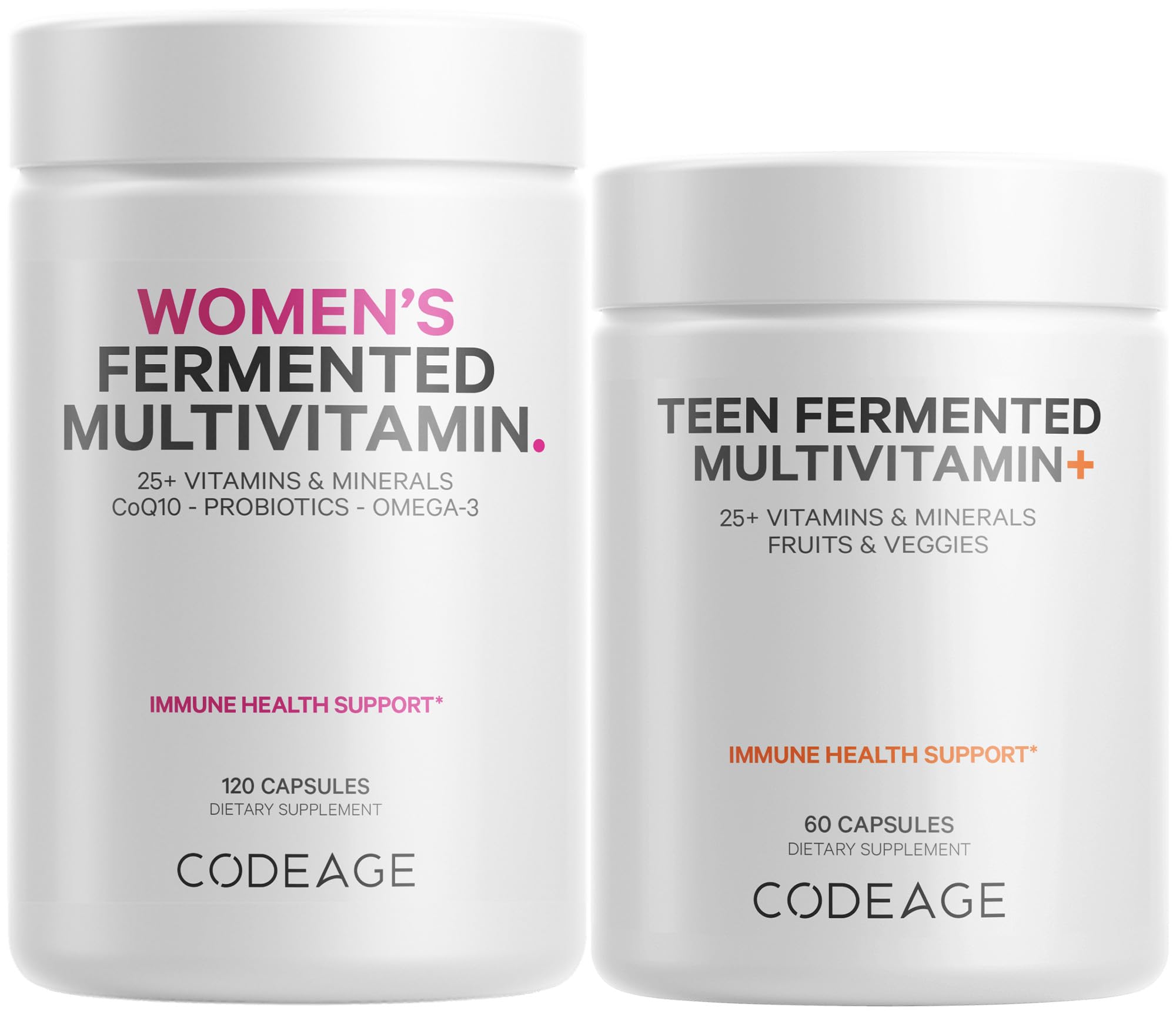 Codeage Immune Support Bundle Multivitamin for Women + Multivitamin for Teens Codeage uk supplements
