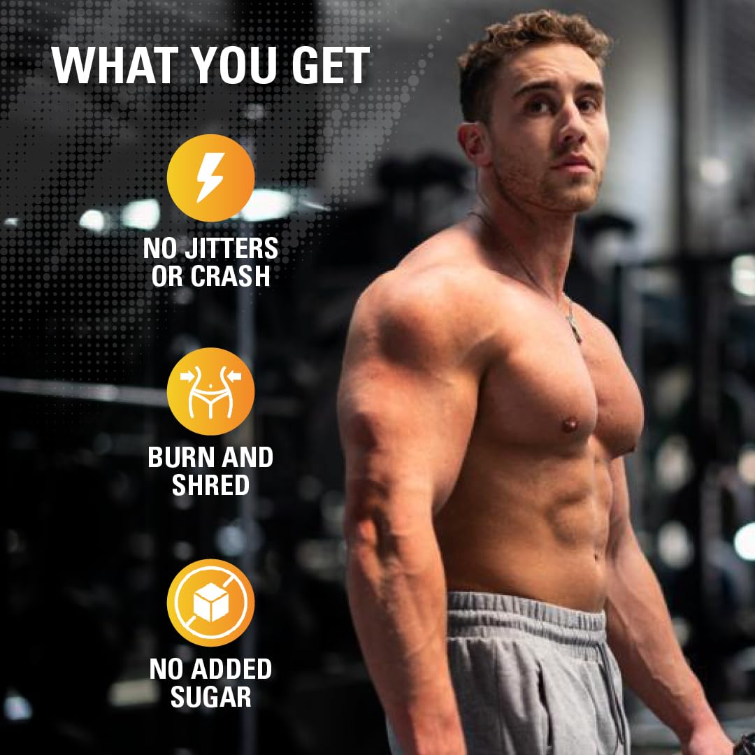 EHP Labs OxyShred Non Stimulant Pre Workout Powder - Stim Free Pre Workout, Caffeine Free Preworkout for Men & Women with L Glutamine & Acetyl L Carnitine - Peach, 60 Servings EHP Labs uk supplements