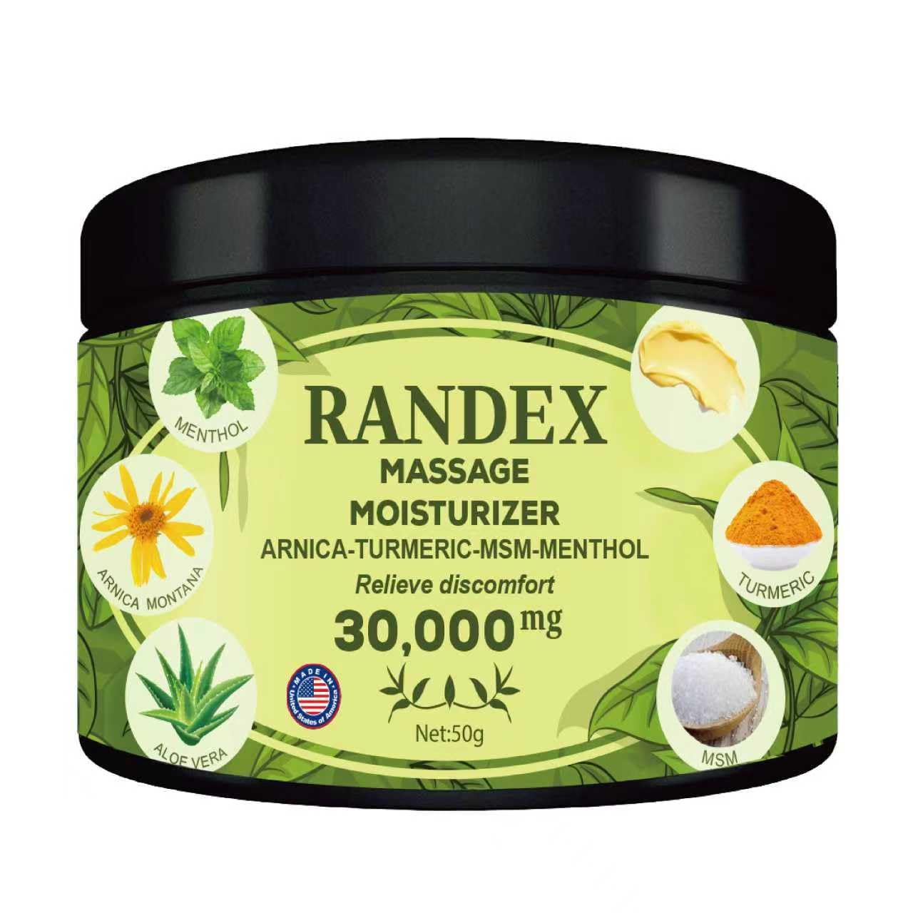 RANDEX 30000MG Organic Massage Moisturizer - Muscles,Joints,Knees, Shoulders,Body, Extra Strength- Natural RANDEX uk supplements