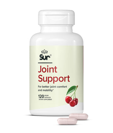 Sur Joint Support FruiteX-B Tart Cherry Capsules - Vegan Fast-Acting Relief for Better Joint Comfort and Mobility - Whole Tart Cherry and Calcium Fructoborate, Muscle Recovery (120 Capsules) Sur uk supplements