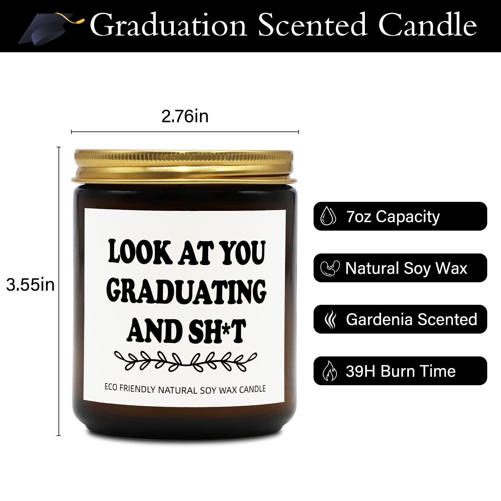Joyseller Funny Graduation Gift for Her/Him, Look at You Graduation Candles for Party Decorations Joyseller uk supplements