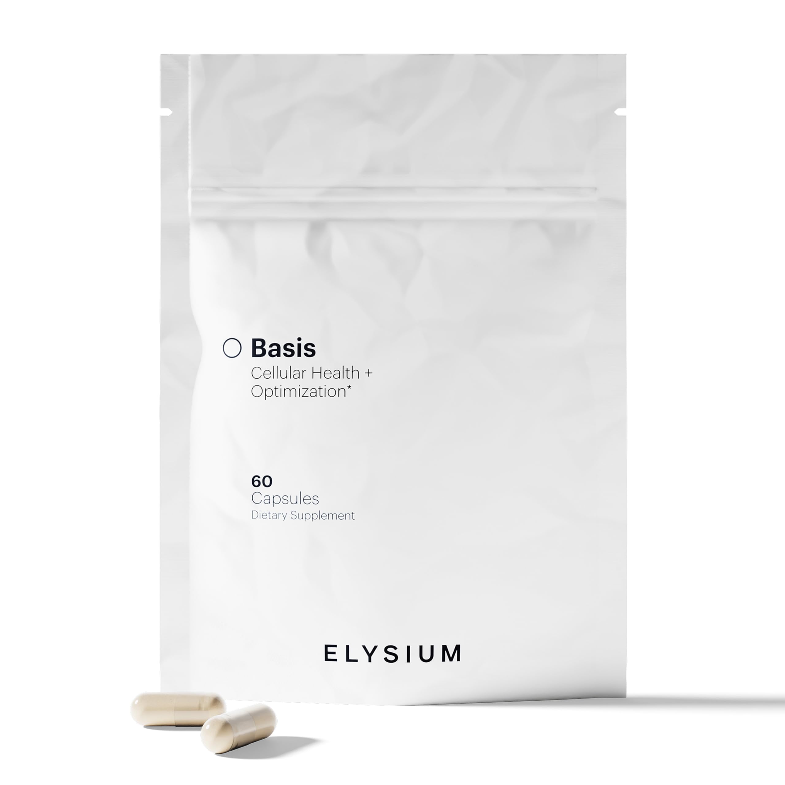 ELYSIUM Basis NAD Plus Supplement 30 Servings - with Nicotinamide Riboside 250mg and Pterostilbene 50mg - Healthy Aging Supplement & Cellular Energy ELYSIUM uk supplements