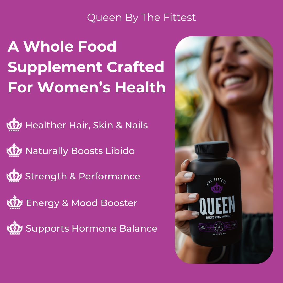 The Fittest Queen Organ Supplement, Hormone & Energy Support, 180 Capsules The Fittest Ever uk supplements