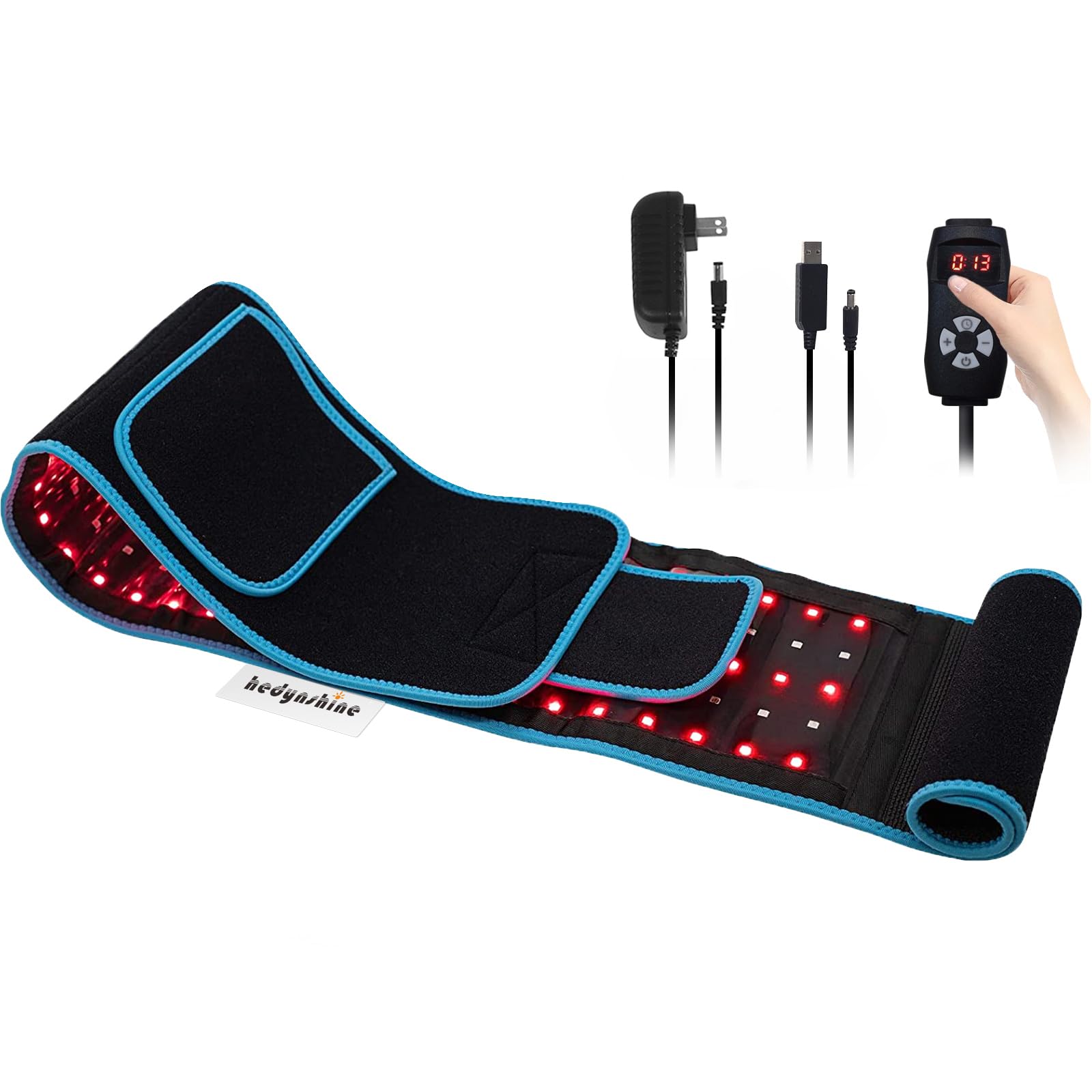 Red Light Therapy Belt, 660&850nm 3 -in-1 Big Chips Near Infrared Therapy Wrap for Body HEDYNSHINE uk supplements