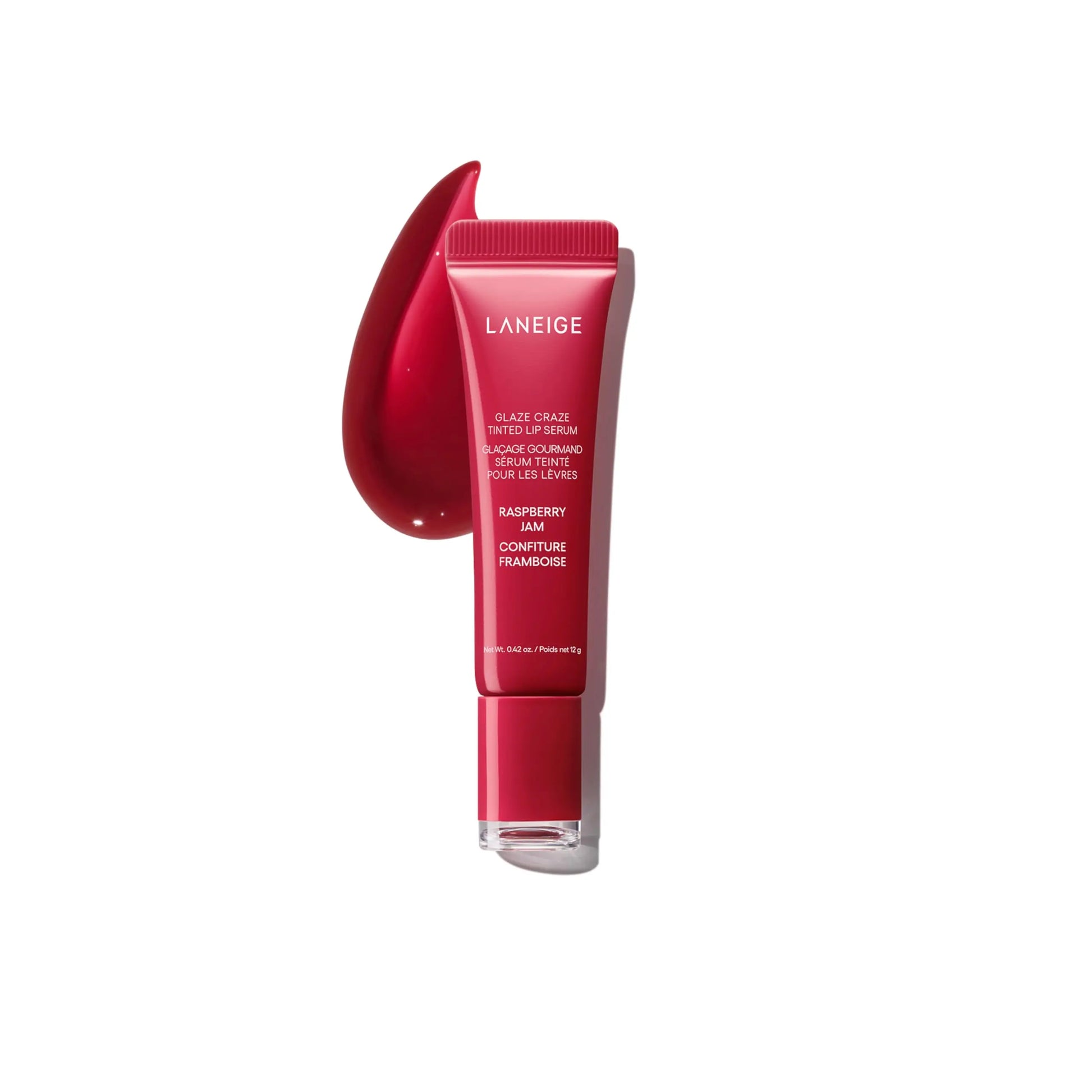 LANEIGE Glaze Craze Tinted Lip Serum, Raspberry Jam: Hydrating Lip Serum for Glossy, Nourished Lips with Plumping Polypeptides LANEIGE uk supplements