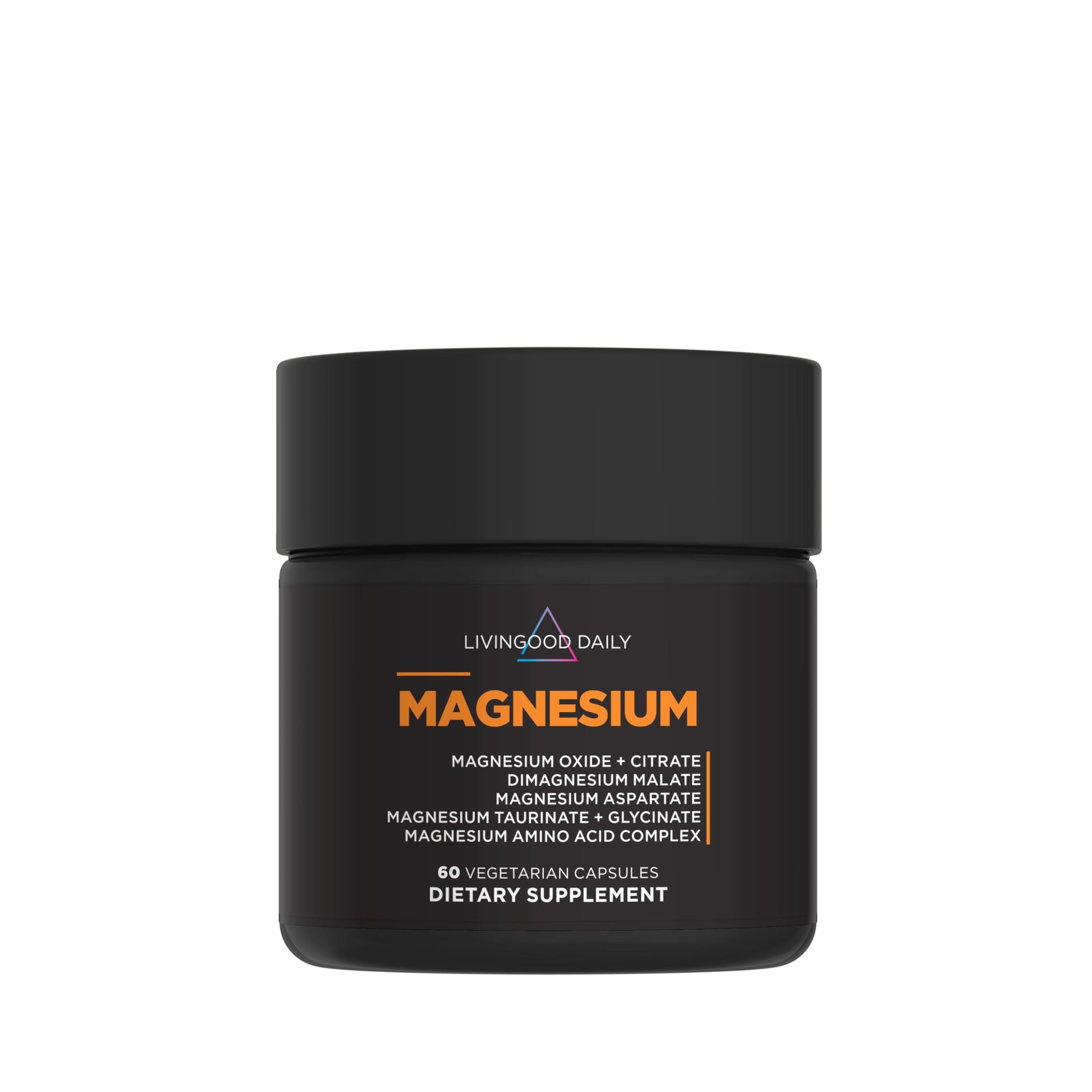 Livingood Daily Magnesium Supplement with Magnesium Glycinate, Citrate, Malate, Oxide, Aspartate, Amino Acid Complex and Chicory Root for Heart Health, Sleep and Muscle Support, 300mg, 60 Capsules Livingood Daily uk supplements