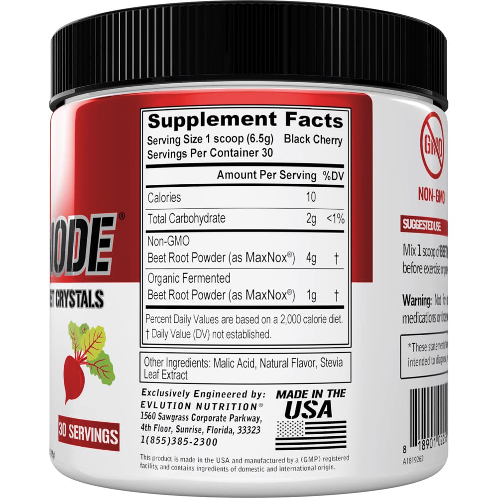 Evlution Nutrition Beet Root Powder Nitric Oxide Booster for Enhanced Energy and Pumps Evlution uk supplements