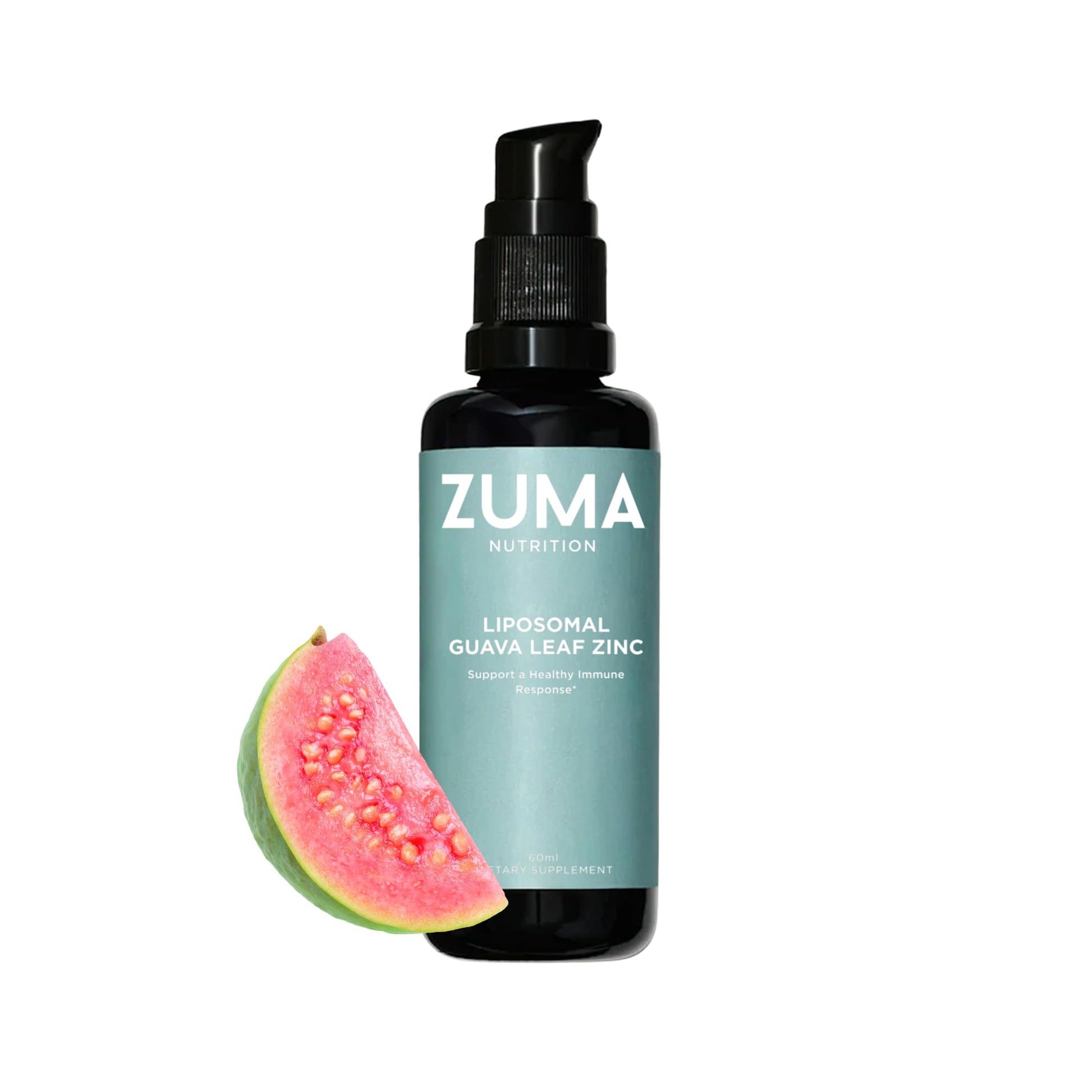 Zuma Nutrition Guava Leaf Zinc with Vitamin C, Vegan & Natural Herbal Supplement for Skin Health, Longevity and Daily Wellness Support for Men and Women, Skin Care Routine, 60 ML Bottle Zuma Nutrition uk supplements