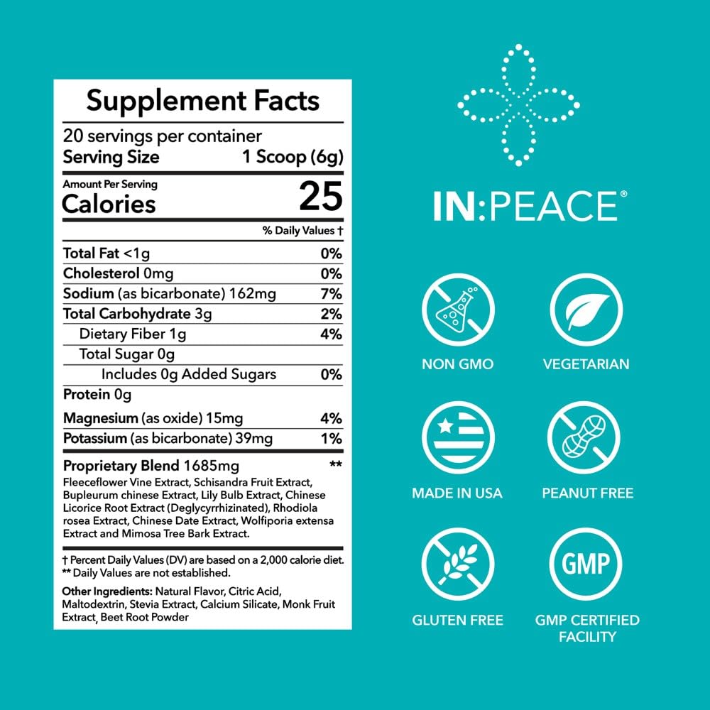 In:TotalWellness IN:Peace Herbal Calming Formula. 20 Serving Pouch, Wild Berry Flavor. 9 Herb Antioxidant + Adaptogen Blend. Clinically Proven Ingredients. Crafted by a Licensed Herbalist INTotalWellness uk supplements