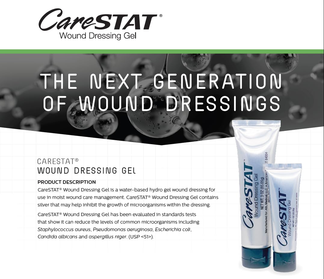 CareSTAT First Aid Kit Gel | 32 PPM Silver Healing Wound Dressing Solution | SilverSol Ag CareSTAT uk supplements