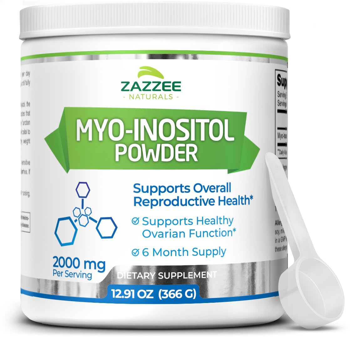 Zazzee Myo-Inositol Powder, 6 Month Supply, 183 Servings, 2000 mg per Serving Zazzee uk supplements