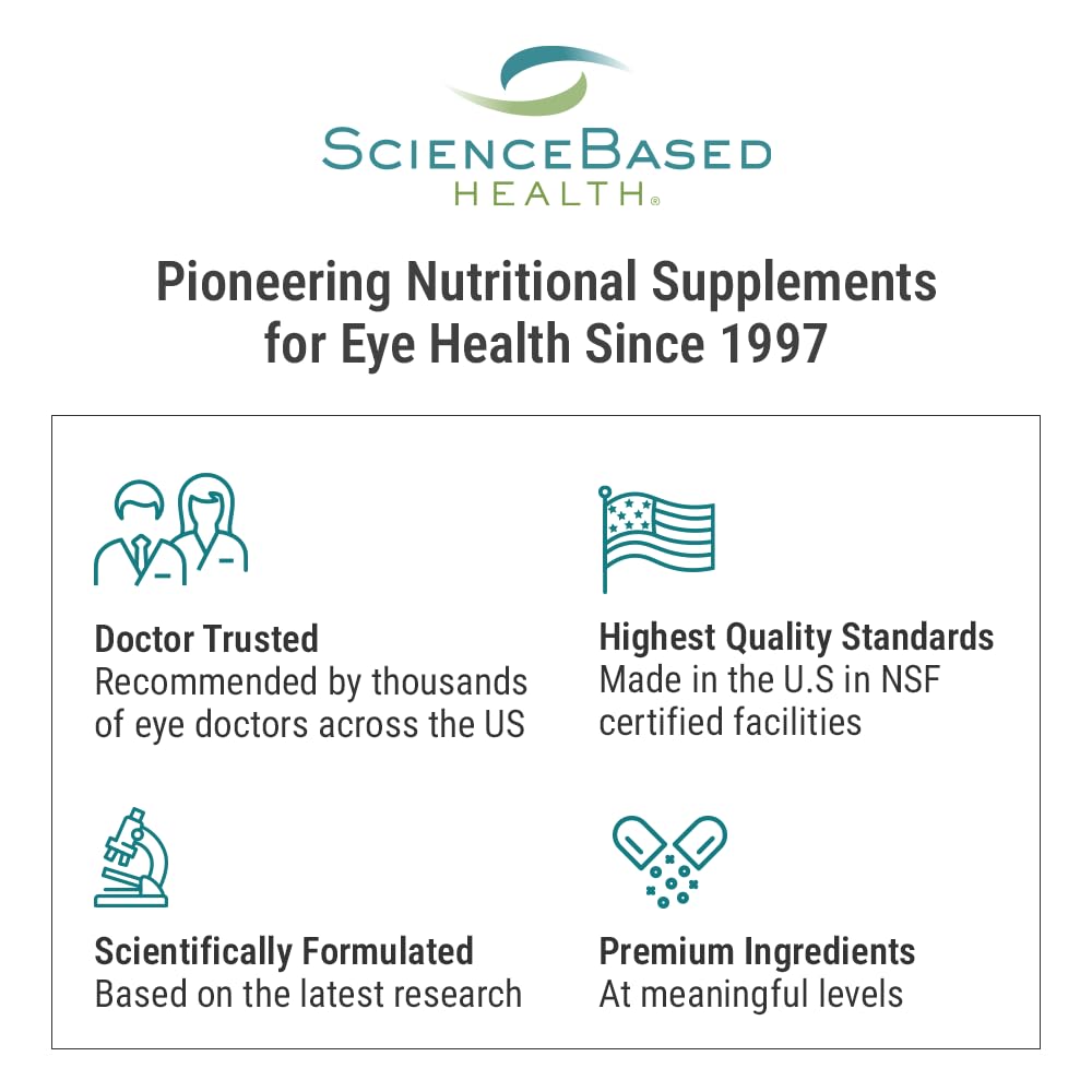 ScienceBased Health MacularProtect AREDS 2 Formula – Eye Health Vitamin & Mineral Supplement with Lutein, Zeaxanthin & B Vitamins for Macular & Vision Support – 60 Capsules ScienceBased Health uk supplements