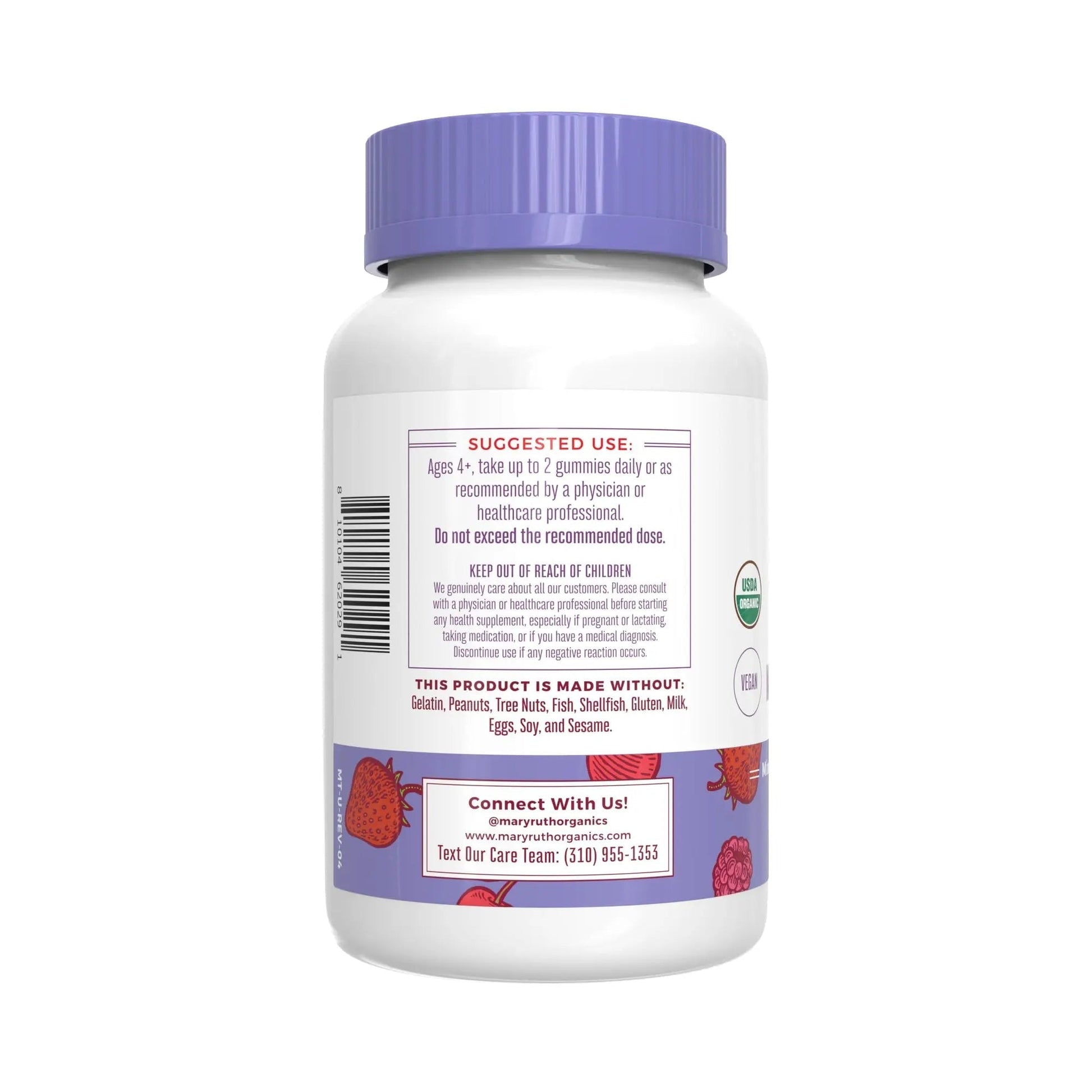 MaryRuth Organics Gummies for Kids–Multivitamin (Mixed Berry & Cherry), & Probiotic (Strawberry) | USDA Organic, No Gelatin! | MARYRUTH'S uk supplements