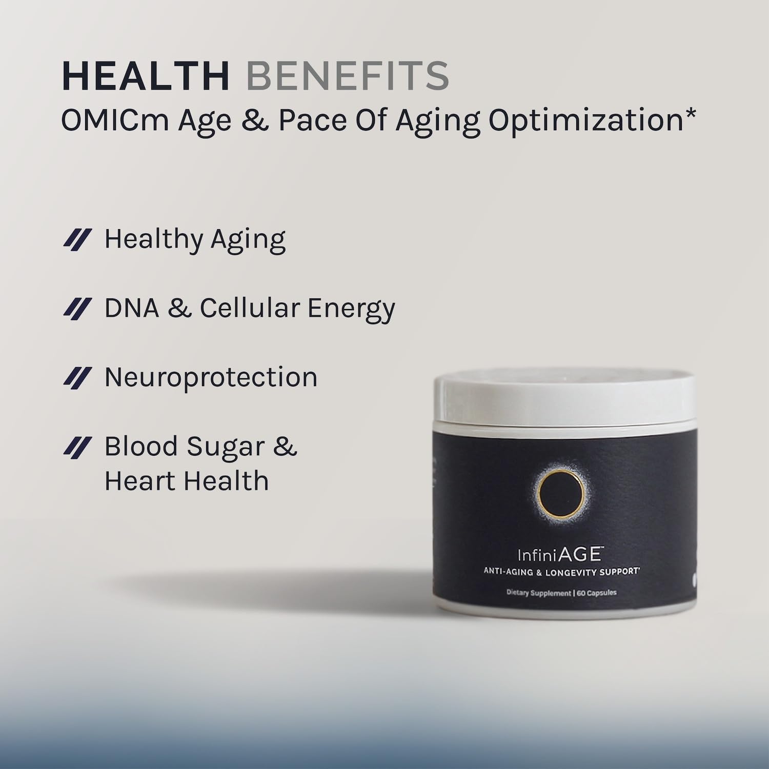 InfiniWell InfiniAge Longevity Supplements - Advanced Cellular Health Supplements with Lutein, N-Acetyl Cysteine (NAC) & Low Dose Zinc - Support Nutrient Sensing & Mitochondrial Health (30 Capsules) InfiniWell uk supplements