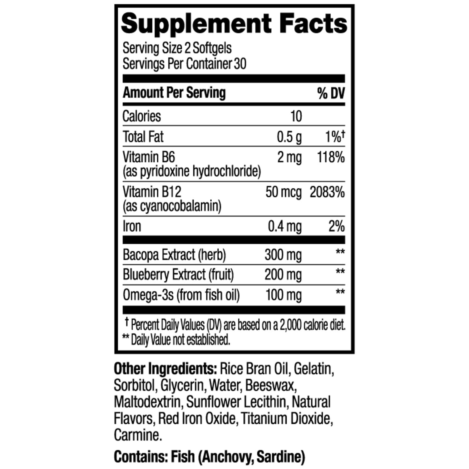 OLLY Ultra Strength Brain Softgels, Nootropic, Supports Healthy Brain Function, Memory, Focus and Concentration, Omega-3s, Vitamins B6 and B12, 30 Day Supply - 60 Count OLLY uk supplements