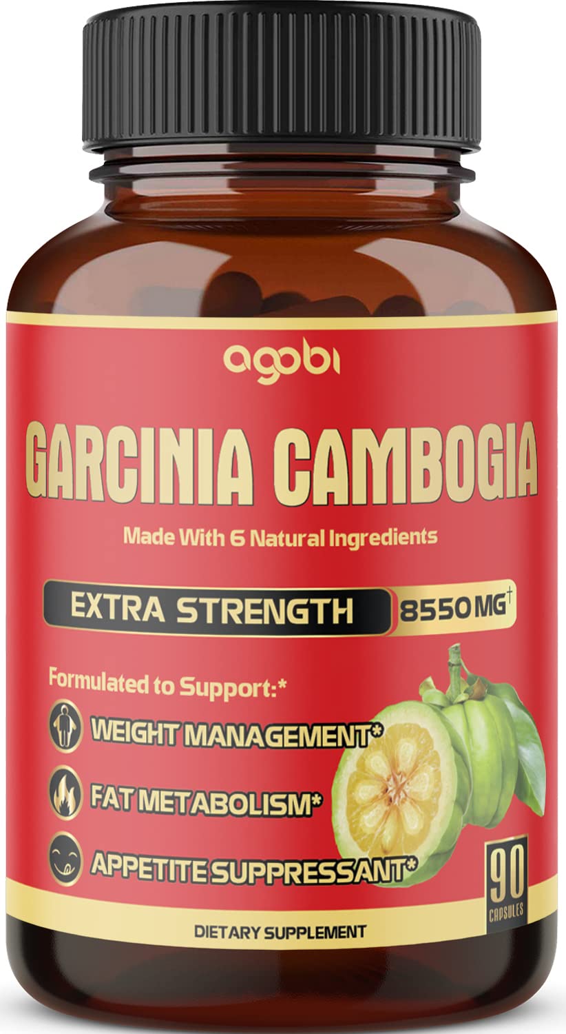 agobi Pure Garcinia Cambogia Capsules 8550mg - 6in1 with Green Tea, Arjuna, Garlic Bulb agobi uk supplements