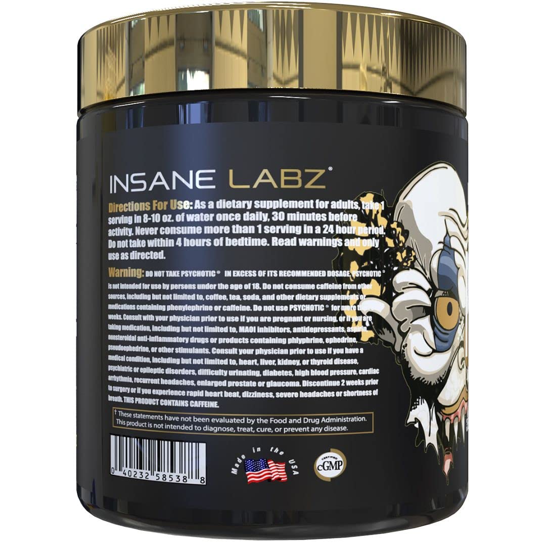 Insane Labz Psychotic Gold and Insane Veinz Gold Pre Workout Nitric Oxide Booster Stack Insane Labz uk supplements