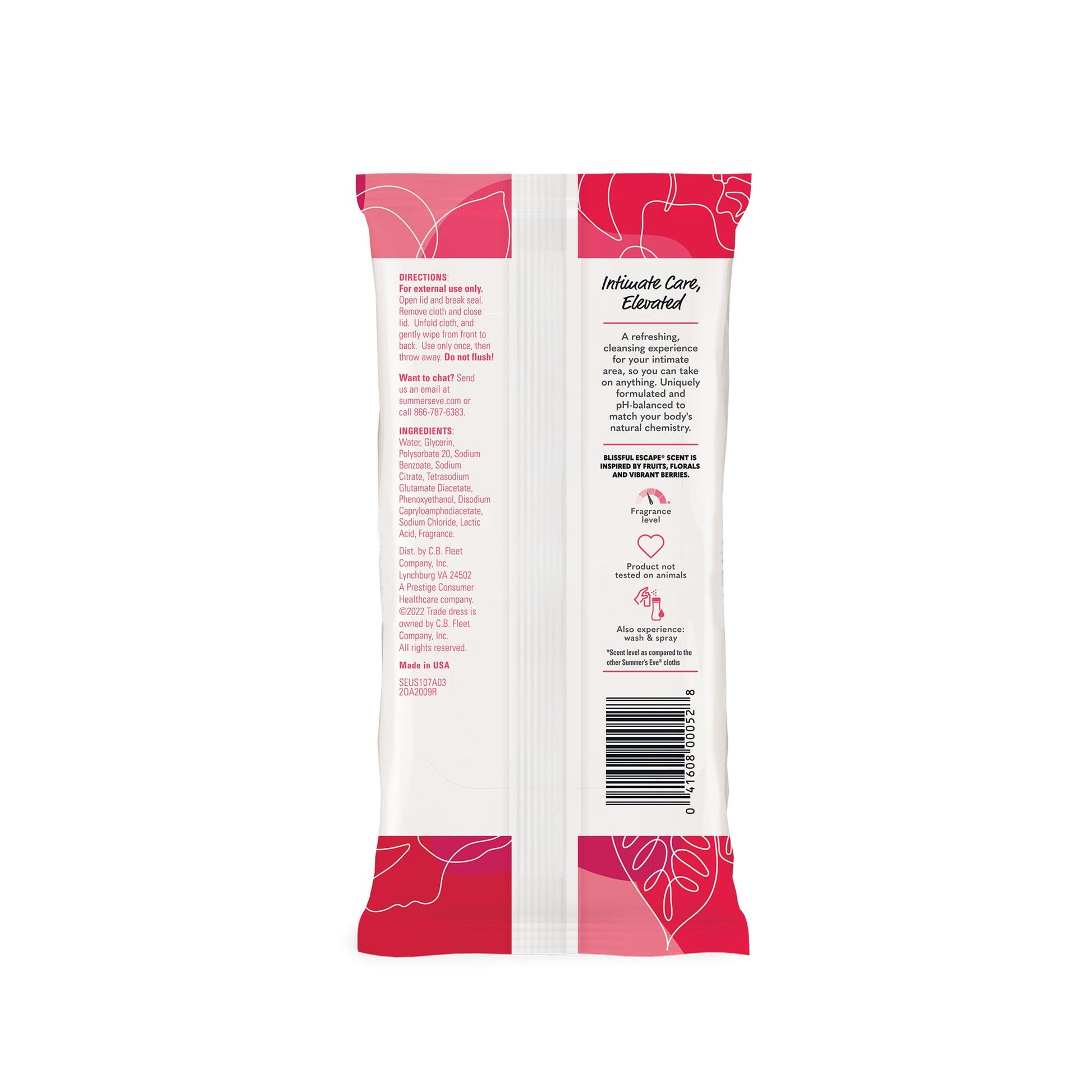 Summer's Eve Blissful Escape Daily Refreshing Feminine Wipes, Removes Odor, pH balanced, 32 Count Summer's Eve uk supplements