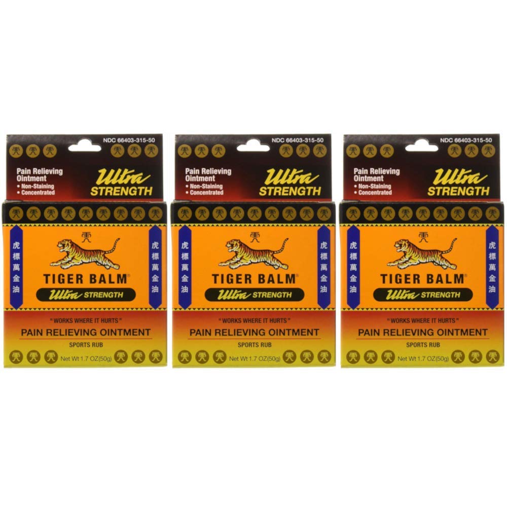 Tiger Balm Sport Rub Pain Relieving Ointment, Ultra Strength 1.70 oz (Pack of 3) Tiger Balm uk supplements