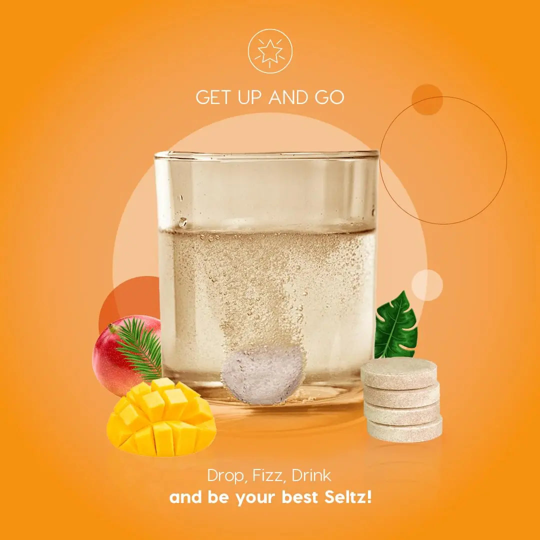 Seltz® Get Up and Go – Effervescent Multivitamin with Lutein for Daily Energy, Eye Health & Antioxidant Support Seltz uk supplements