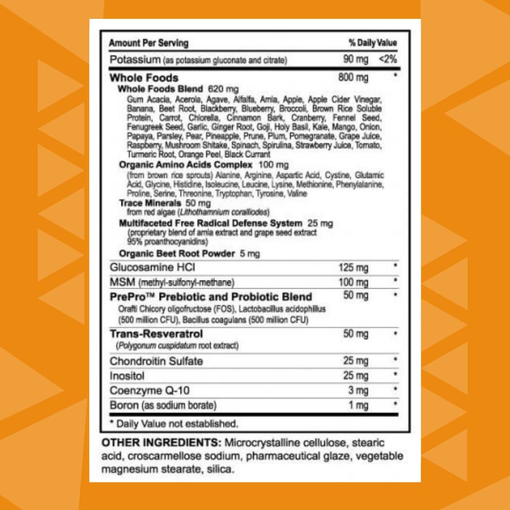 Youngevity Beyond Tangy Tangerine 2.0 Multi-Vitamin & Mineral Complex - Made with Natural & Whole Foods | 160,000 ORAC | 120 Tablets | 1 Bottle Youngevity uk supplements