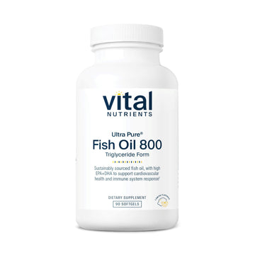 Vital Nutrients Ultra Pure® Fish Oil 800 Triglyceride Form - Heart, Brain, & Immune Health* - Sustainably Sourced High EPA & DHA Omega-3 Fatty Acid - Lemon Flavor - Gluten, Dairy, Soy Free - 90 Count Vital Nutrients uk supplements