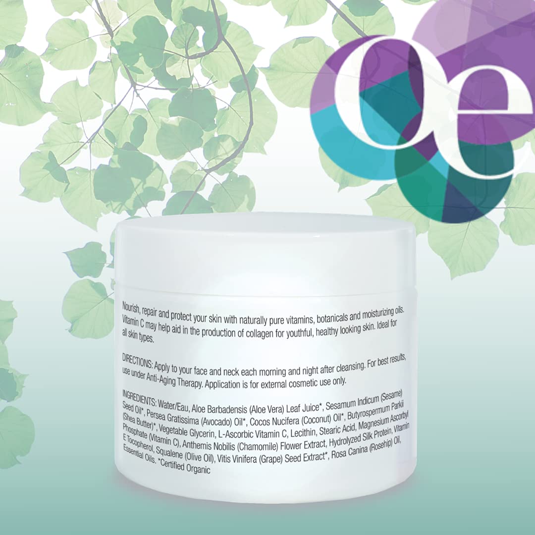Organic Excellence Skin Renewal Therapy, Vitamin C Face & Neck Cream, Moisturizer to Stimulate Collagen Production and Increase Skin Cell Renewal, Organic Natural Non-Toxic Cruelty-Free 2 oz (57g) Organic Excellence uk supplements