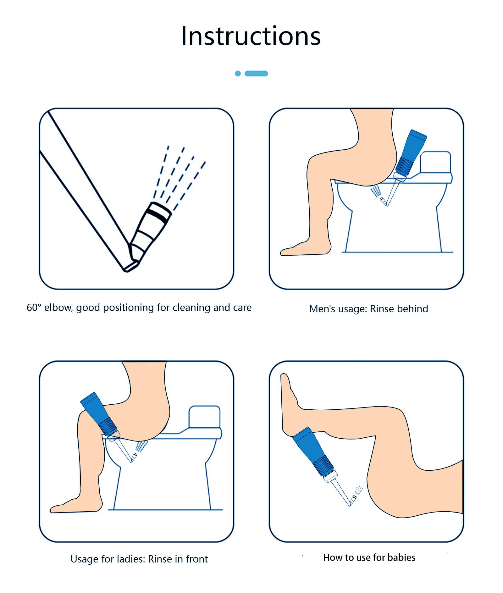 Portable 11.8 Oz Bidet, Feminine Care Irrigator, Retractable Nozzle Travel Bidet with 60° Elbow XYJunTech uk supplements