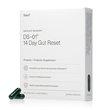 Seed 14 Day Gut Reset - Prebiotic and Probiotic for Women & Men - Digestive Health, Gut Health, Rapid Gut Recovery, Bloating & Constipation Relief - Vegan & Shelf-Stable - 28 Capsules (14-Day Supply) Visit the Seed Store uk supplements