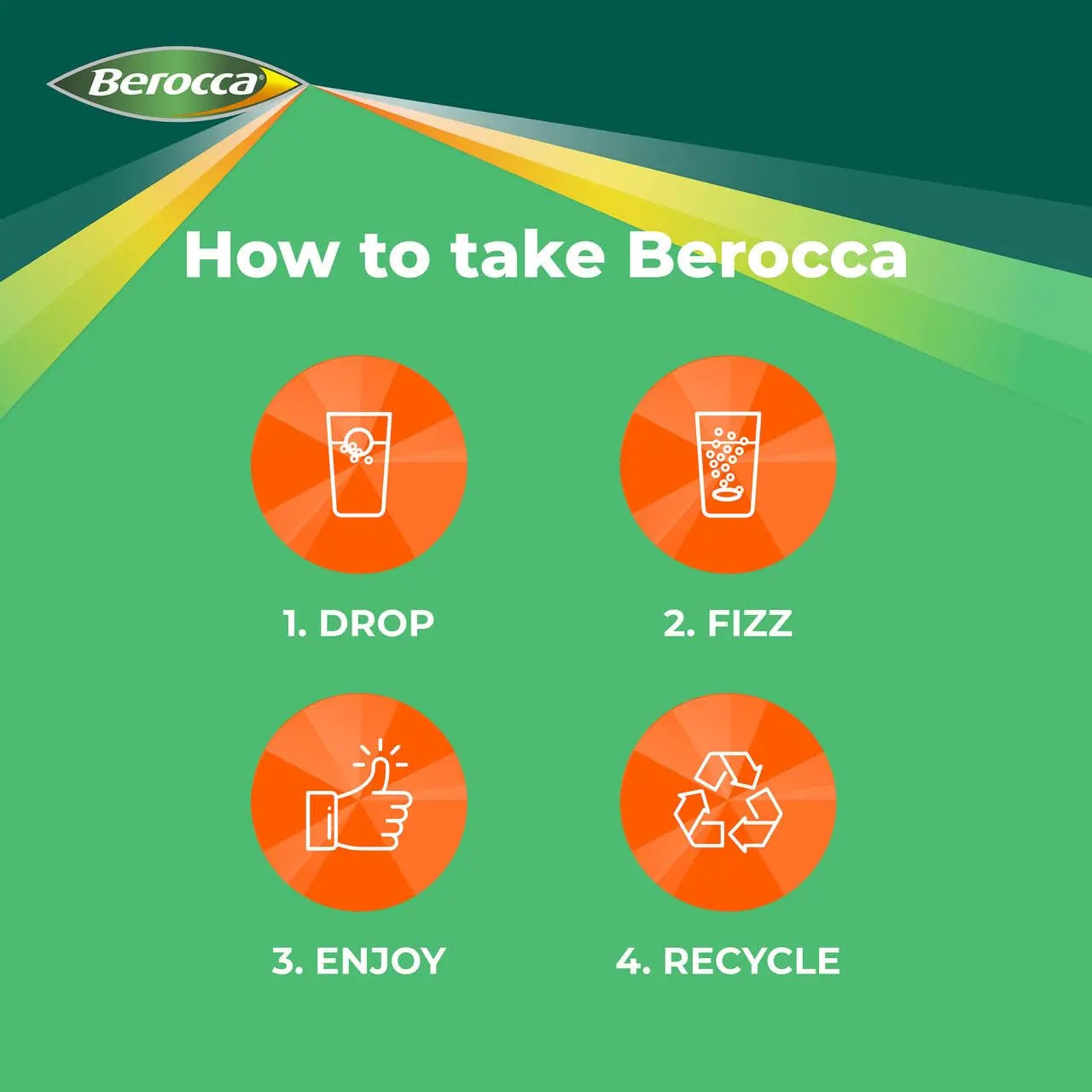 Berocca Energy Vitamin B & C Orange Flavour Effervescent Tablets 60 Pack Berocca uk supplements