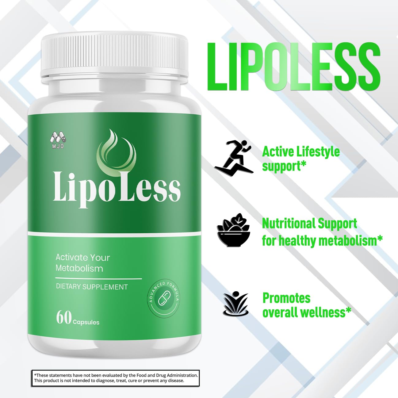 (3 Pack) LipoLess Capsules, Official Lipo Less Supplement Pills with All Natural Ingredients, Advanced Formula for Optimal Health Support with Premium Vitamins for Active Women & Men (180 Capsules) MJO uk supplements