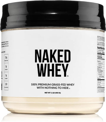 NAKED Whey 1Lb - Only 1 Ingredient, Grass Fed Whey Protein Powder, NSF Certified, Undenatured, No Gmos, No Soy, Gluten Free NAKED uk supplements