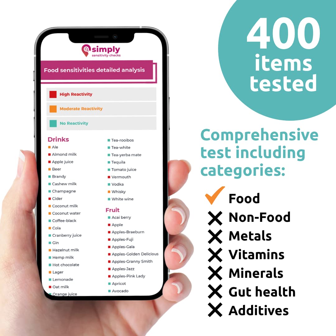 Simply Sensitivity Checks 400+ Items Food Sensitivity Test Kit for Adults – Accurate At-Home Hair Strand Test for Gut Health, Digestion, Additives, Vitamins – Results in 3-5 Days Simply Sensitivity Checks uk supplements