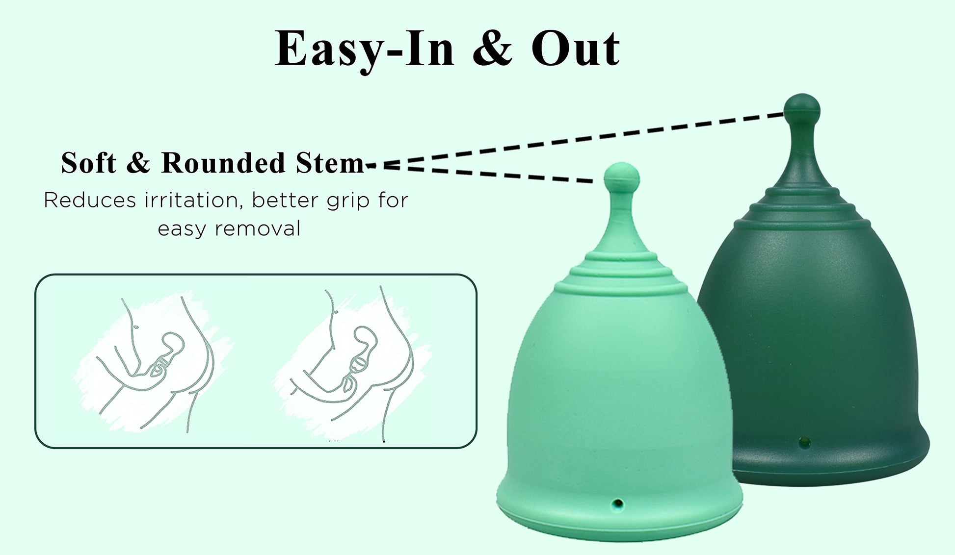 SHORDY Reusable Menstrual Cup (Small & Large) Set of 2 with Box, 100% Soft Silicone, Copa Menstruelle SHORDY uk supplements