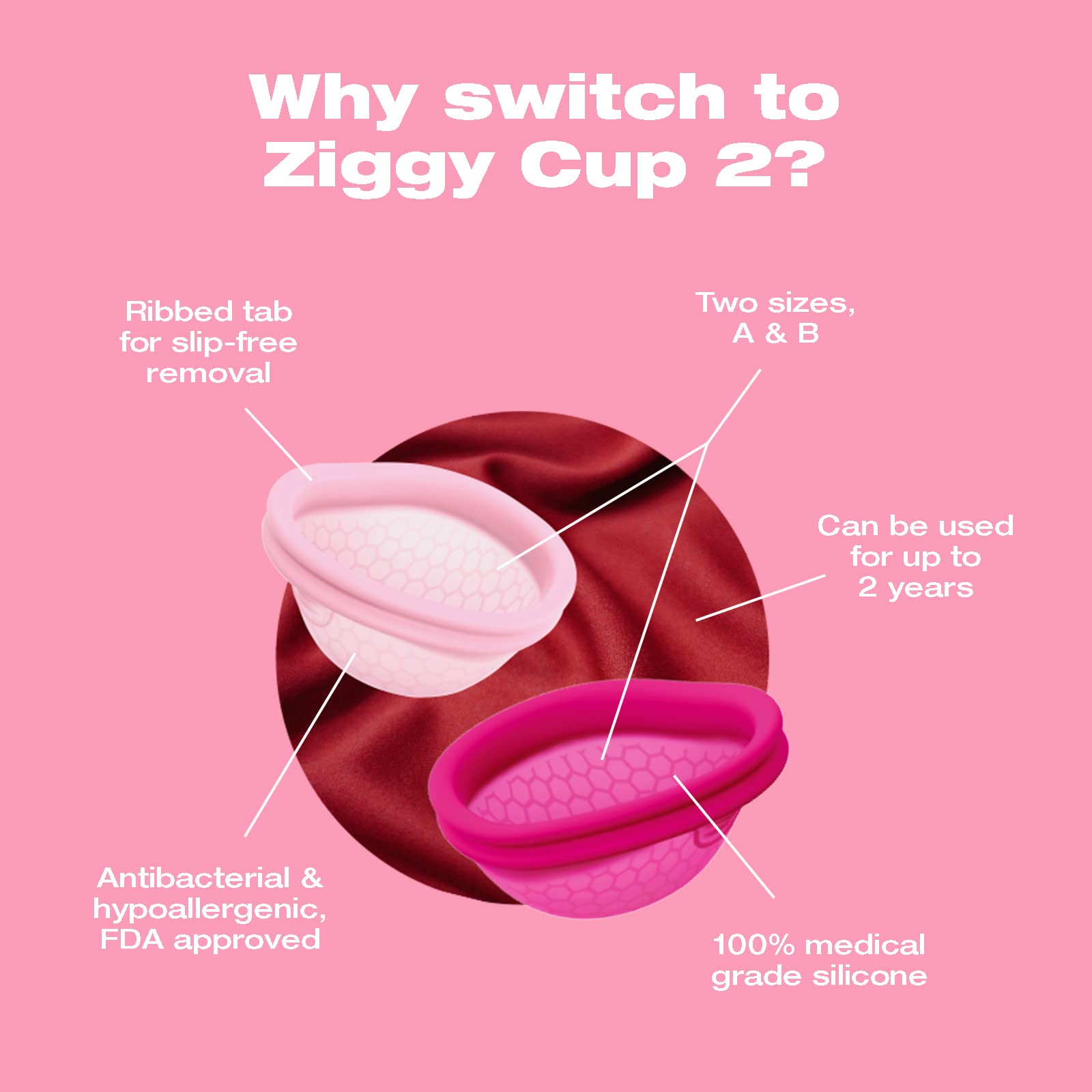 Intimina Ziggy Cup 2 - Extra-Thin Reusable Menstrual Disc, Period Cup, Disposable Menstrual Cup INTIMINA uk supplements