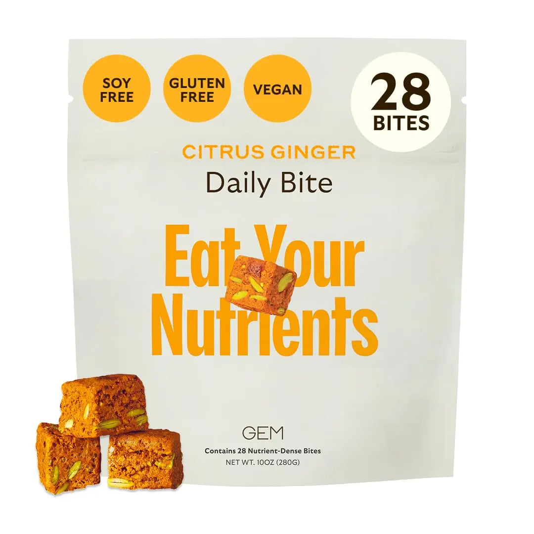 GEM Daily Bite for Women & Men, with 20+ Vitamins, Minerals & Superfoods Like Zinc, Vitamin D, B-Complex, K, Turmeric, Fiber & Prebiotics GEM uk supplements