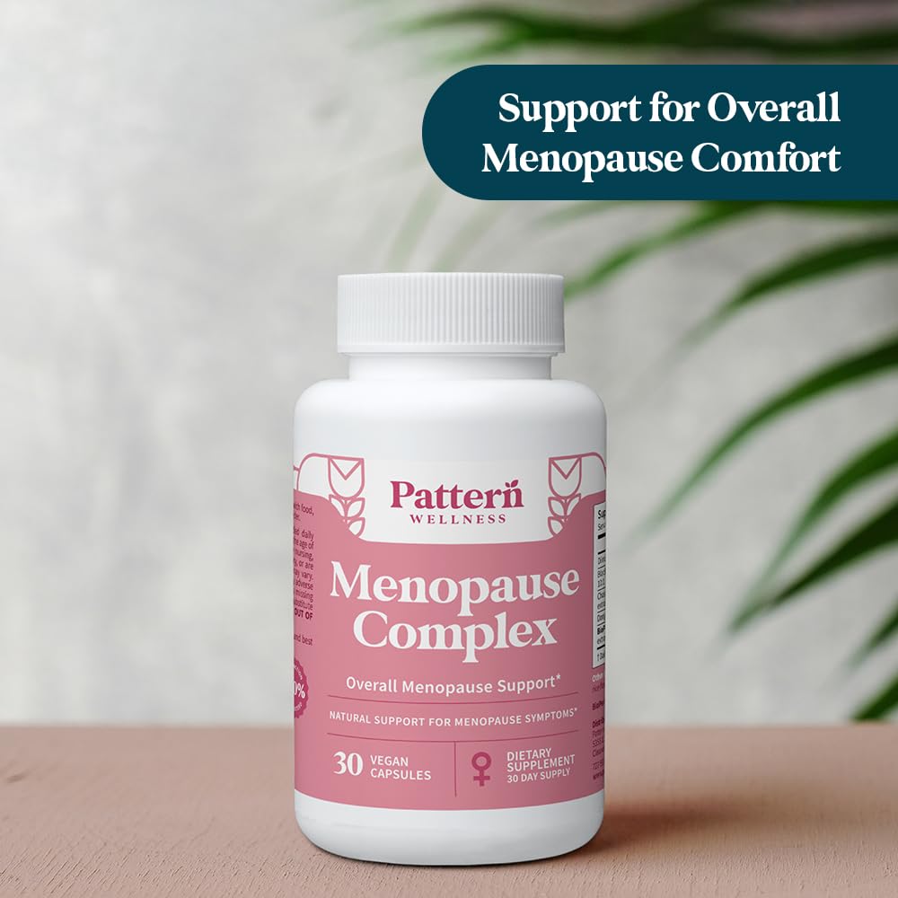Pattern Wellness Menopause Complex – Herbal Supplement for Women’s Wellness & Hormone Health Support – with Black Cohosh, DIM & Bioperine® – 30 Vegan Capsules, 3rd Party Tested Pattern Wellness uk supplements