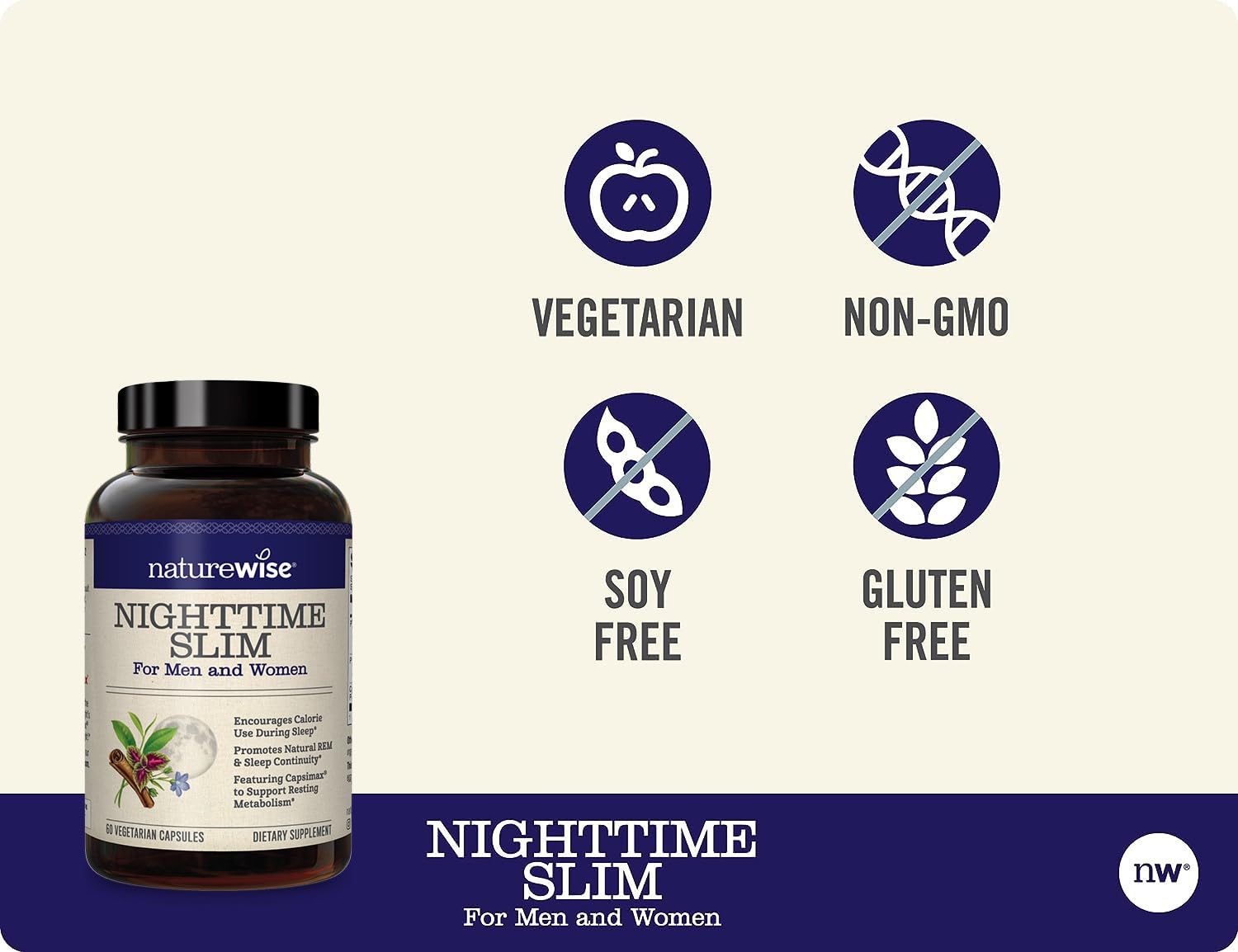 NatureWise Nighttime Slim with Capsimax - Natural Thermogenic Green Coffee Bean & Forskolin NatureWise uk supplements